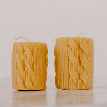 Load image into Gallery viewer, Sweater Pillar Candle (2 Sizes Available)