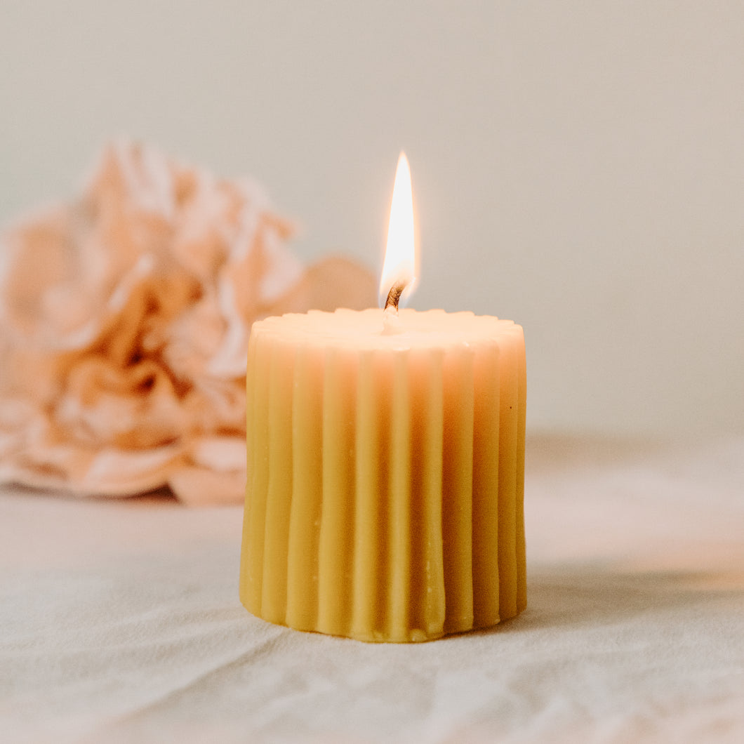 Flutted Pillar Candle